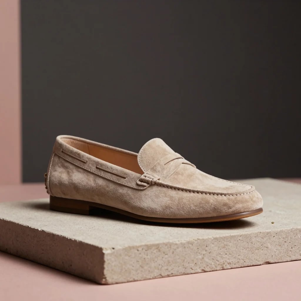 Sand Suede Loafers