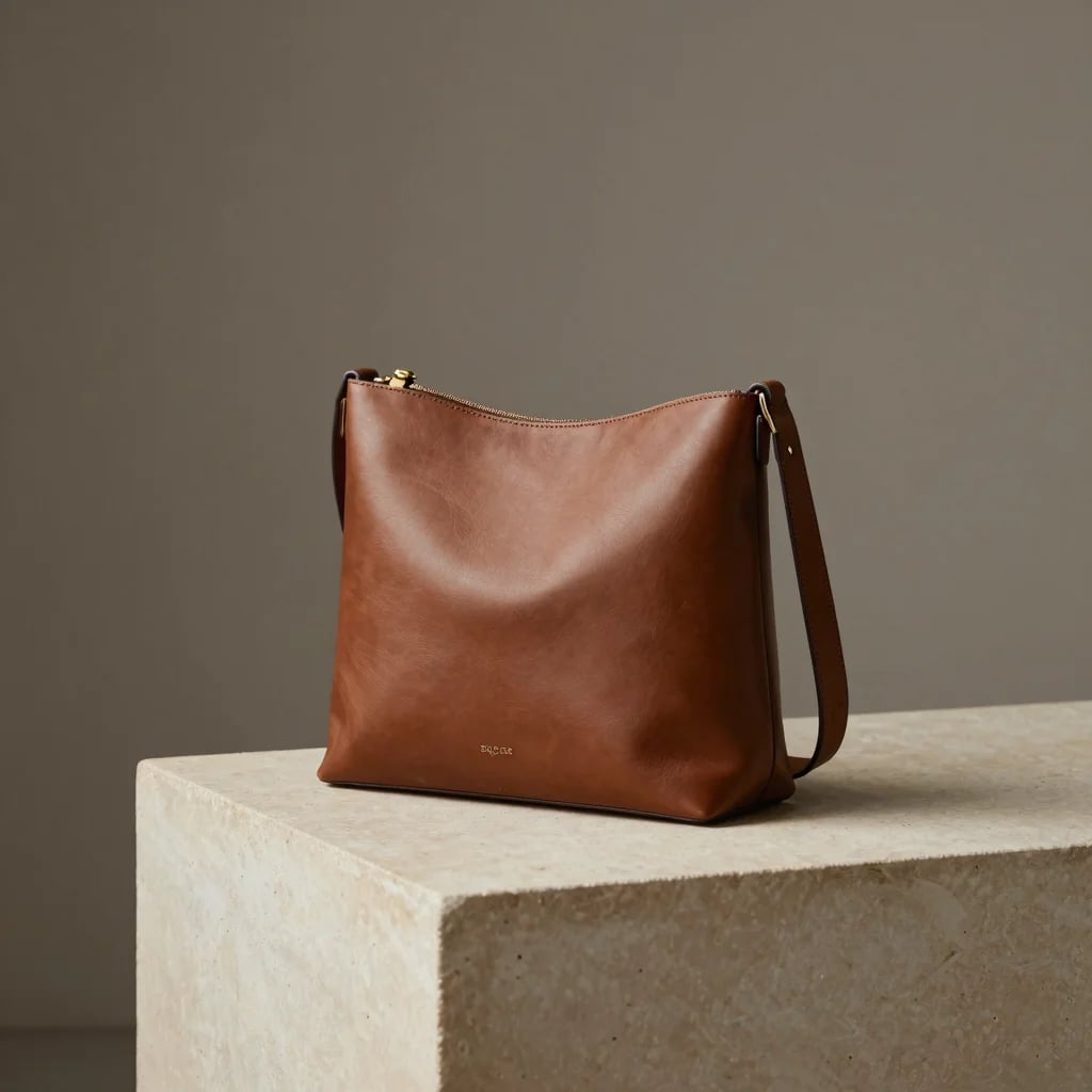 Brown Leather Shoulder Bag