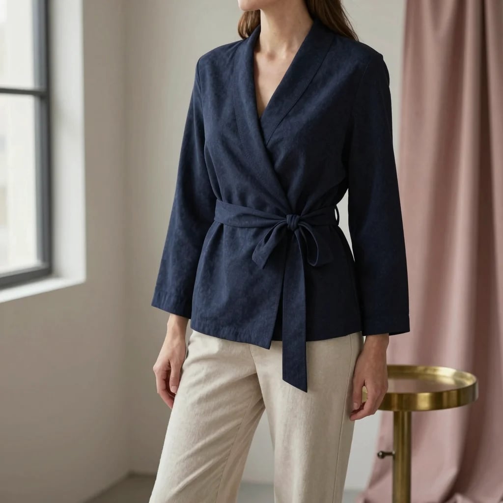 Navy Wrap Jacket