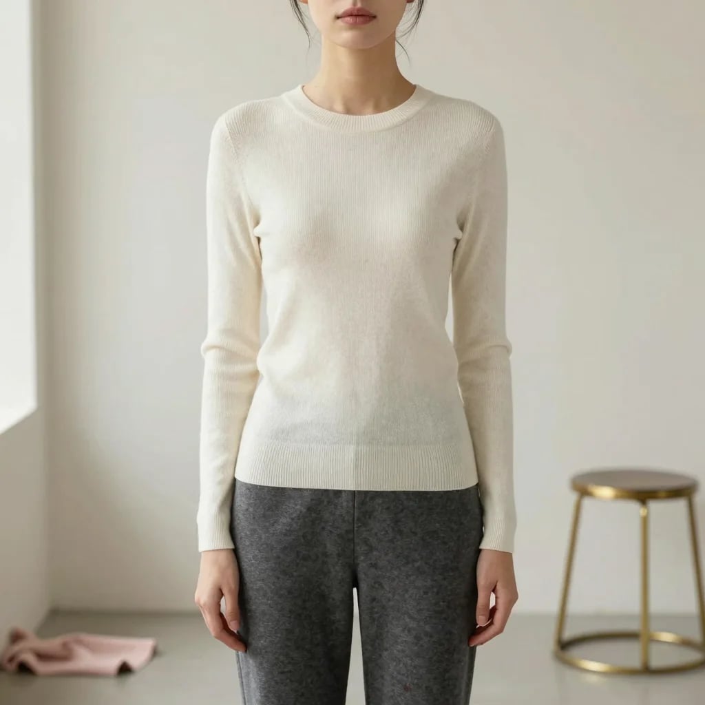 Ivory Ribbed Sweater